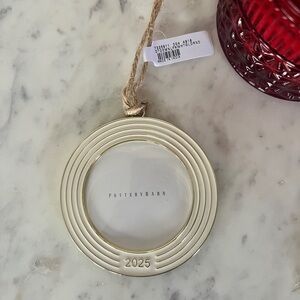 Pottery Barn 2025 Frame Ornament - WHITE